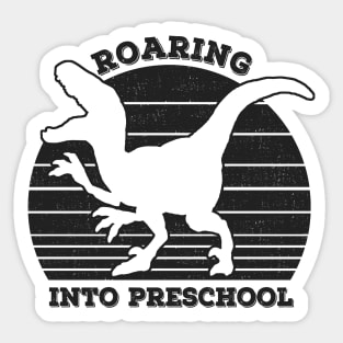 Roaring Into Preschool Sticker